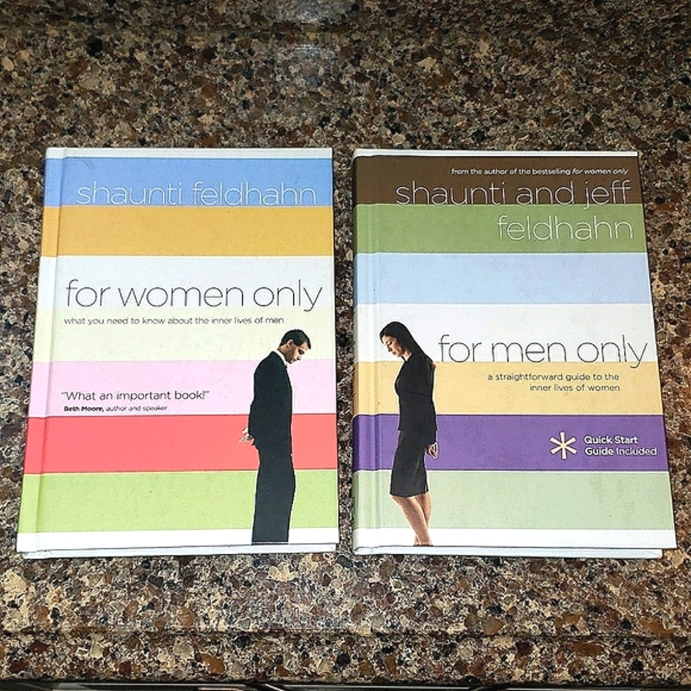 2 BOOKS SET FOR MEN & WOMEN ONLY HARDCOVER SET Shaunti Jeff Feldhahn Relatio…